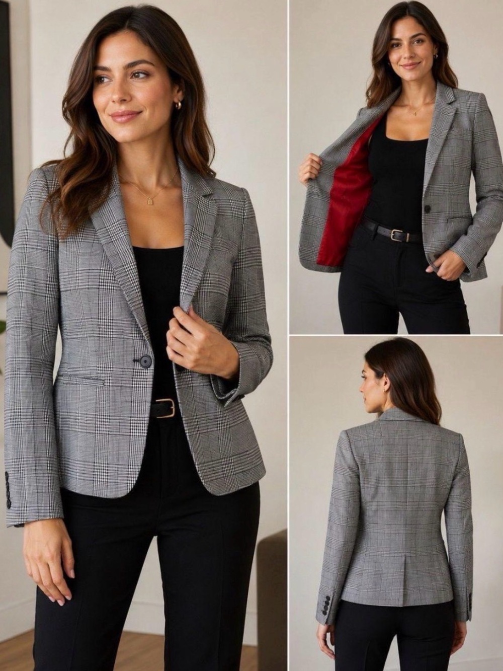 Banana Republic Classic Fit Glen Plaid Blazer